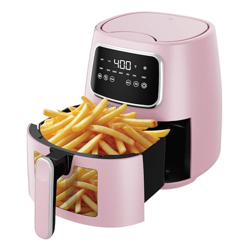 Kitchen Elite 5.5 Qt Pink Digital Air Fryer Oven - 7-in-1 Versatile Countertop Cooker