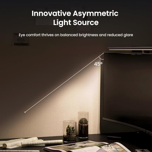YEELIGHT Monitor Light Bar for Computer Screen - Dark Gray, Eye-Care LED Desk Lamp with Stepless Dimming & No Glare