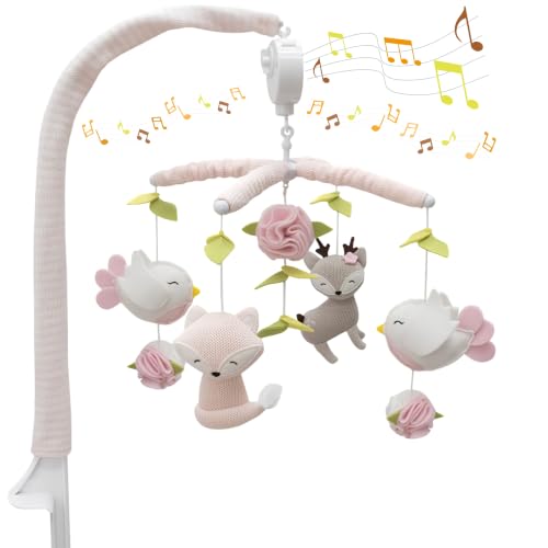 Living Textiles Ava Birds Baby Musical Mobile - Crib Toy & Nursery Decor