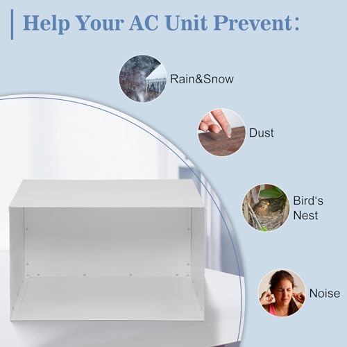 Kalageen 26-Inch Universal Wall Air Conditioner Sleeve - Durable Metal AC Wall Cover