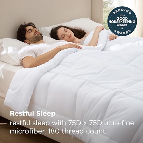 Oversized King Comforter Duvet Insert - White Quilted Bedding