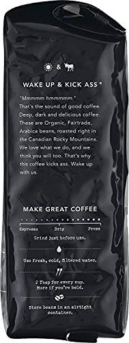 Kicking Horse Coffee Kick Ass Dark Roast Whole Bean 10oz Pack of 6