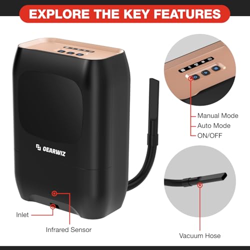 Gearwiz Touchless Electric Vacuum Dustpan with Nozzle – Hands-Free Floor Cleaner