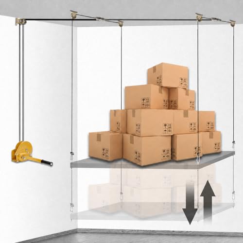 Overhead Garage Storage Lift Ceiling Mount with Electric Winch & Safety System