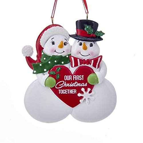Kurt Adler 'OUR FIRST XMAS TOGETHER' ORNAMENT, Resin, 3.75 inches