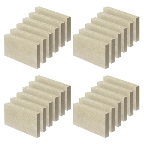 Wood Stove Firebricks Set of 24 - High-Temperature Insulation Blocks 9x4.5x1.25 inches