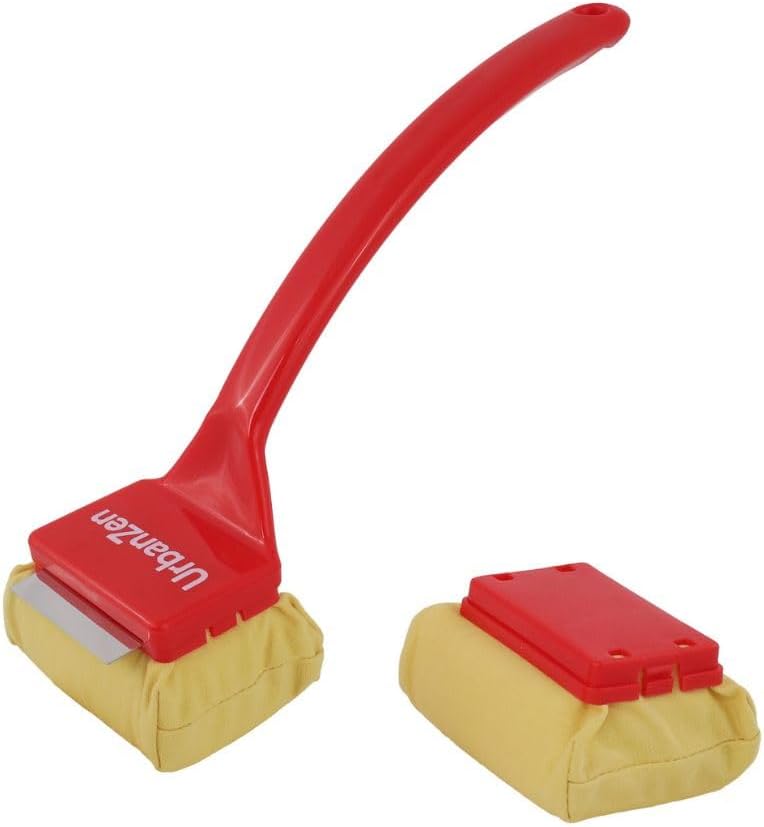 UrbanZen BBQ Grill Cleaner Brush Set - Extra Sponge & Superior Scraper for Safe Outdoor Grilling