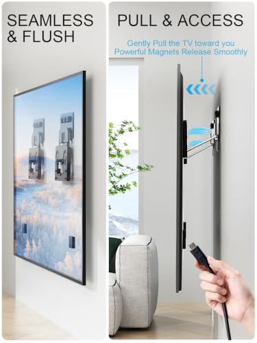 Ultra Slim TV Wall Mount 14-80 Inch - Low Profile, Micro Gap 0.3" - Supports 100lbs - Variation of 14-80 Inch