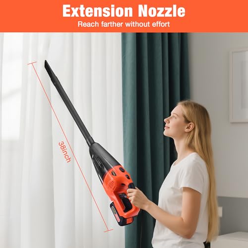 Cordless Handheld Vacuum Cleaner 20V Rechargeable with Attachments