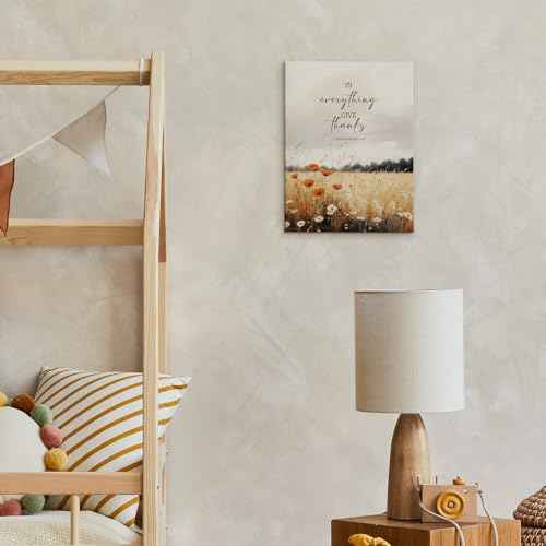 DIENADFX Fall Christian Canvas Wall Art Decor, Rustic Country Autumn Wildfloral Wall Art, Farmhouse in Everything Give Thanks Harvest Pictures Artwork Paintings Wall Decor Decorations for Home,11x14In