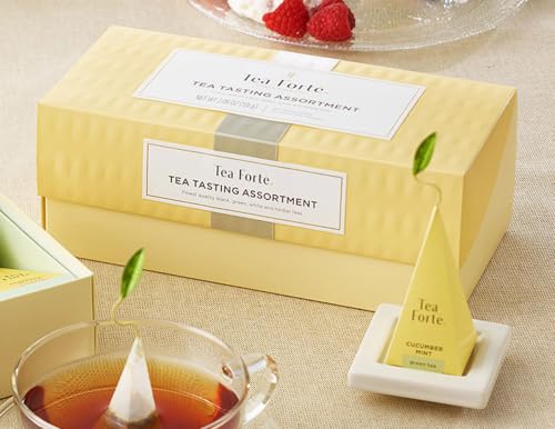 Tea Forte Tea Sampler Assorted Classic - 20 Pyramid Infuser Tea Bags Gift Set