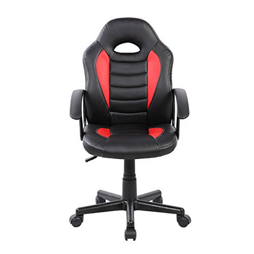 Techni Mobili Kids Racing Gaming Chair - Adjustable Desk Chair, Red