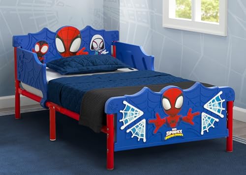 Delta Children Spidey and His Amazing Friends 3D Toddler Bed - Blue, Safety Guardrails