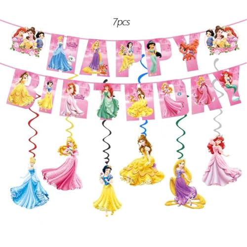 Princess Birthday Party Set 88PCS - Plates, Cups, Napkins & Decor