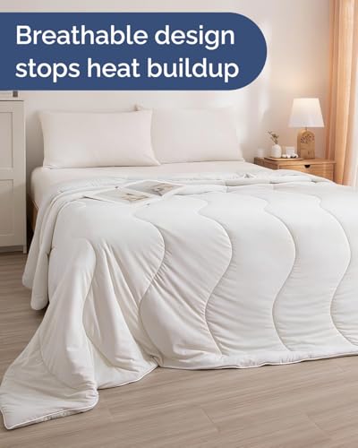 CGK Unlimited Cooling Comforter King White 104x90 Summer Bed Blanket