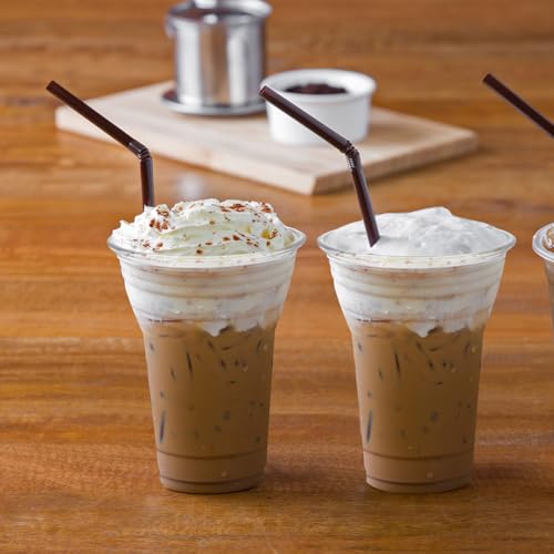 Baderke 50 Pcs 15 oz Plastic Parfait Cups, Root Beer Float Cups