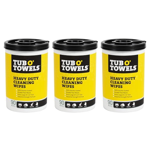 Heavy-Duty Multi-Surface Cleaning Wipes 3-Pack - XL 10 x 12 Inch Dual-Texture Wipes for Grease & Ink Removal
