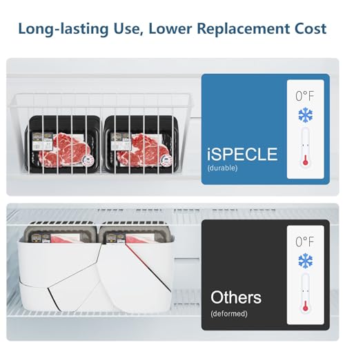 iSPECLE Freezer Organizer Bins - For 16/17/21 Cu Ft Upright Freezer,