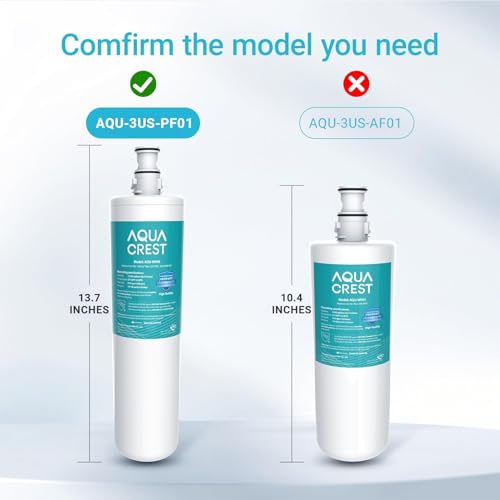 Water Filter Replacement for Filtrete 3US-PF01 2 Pack NSF Certified High-Flow