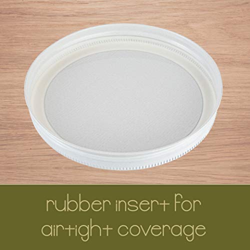 KitchenToolz 1 Gallon Glass Mason Jar with White Lid – Wide Mouth Food Storage & Fermentation Jar