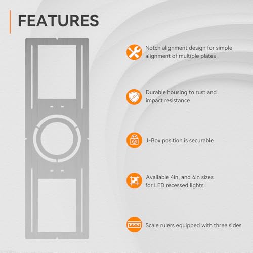 Elaruslux New Construction Mounting Plate with Round Hole - 4/6 Inch