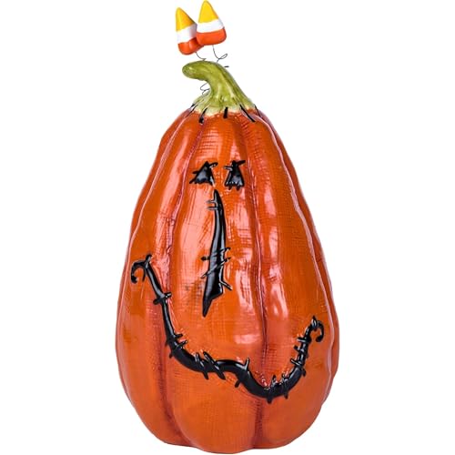 Blue Sky Ceramic Tabletop Pumpkin - Unique Home Decor Accessory, 5x5x9.25 inches