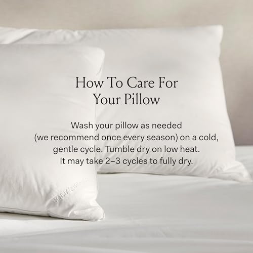 Down Alternative King Pillow - Soft, Hypoallergenic, Organic Cotton