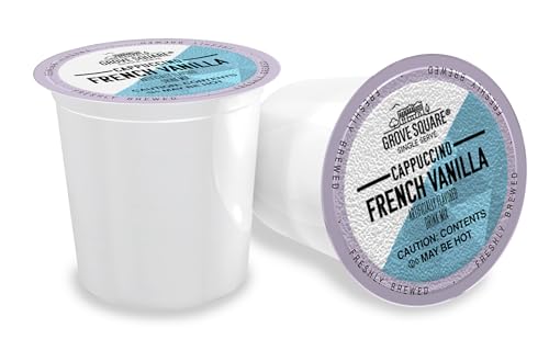 French Vanilla Coffee Pods - Single Serve Cappuccino Cups, 50 Count