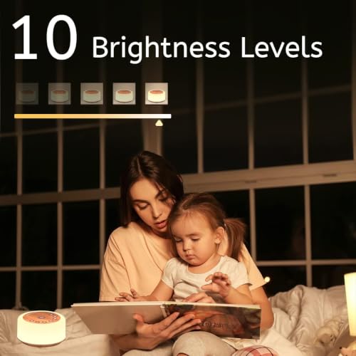 ColourNoise Wooden Grain Sleep Sound Machine with 30 Soothing Sounds & 12 Color Night Lights for Baby & Kids