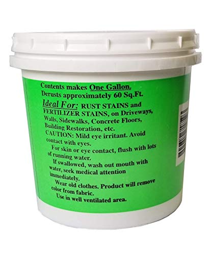 Singerman Laboratories Rust Remover Gel for Concrete 22 oz (Makes 1 Gallon) - Removes Rust Stains from Concrete & Stone