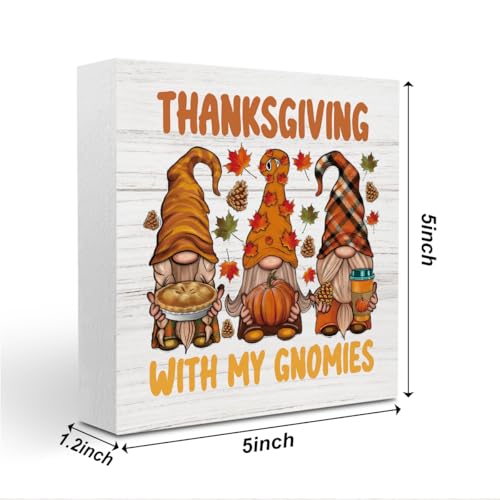 Thanksgiving Fall Gnomes Decorations Indoor Thanksgiving Sign Table Decor Fall Give Thanks Thankful Decor for Home Room Living Room Bedroom Kitchen Bathroom Desk