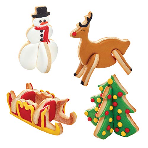 Chicago Metallic 3D Christmas Tree Cookie Cutter Set - 12-Piece Holiday Baking Kit