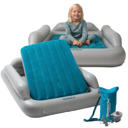 SlumberPod SlumberTot Inflatable Toddler Travel Bed with Safety Bumpers, 36.5 x 50.5 inches