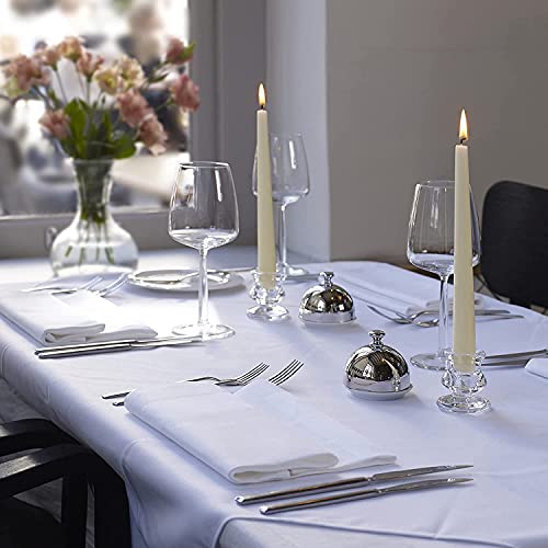 BOLSIUS Ivory Taper Candles Single Pack - 10 Inch Dinner Candles with 7+ Hour Burn Time - European Quality, Dripless & Smokeless - Household Use