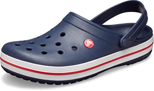 Unisex Crocs Crocband Clogs - Navy, 10 Women / 8 Men, Casual Slip-On Shoe