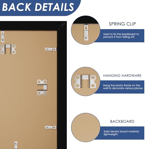 PEALSN Black 18x24 Poster Frame Set of 6 Wall Mount Display