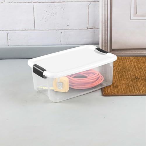Sterilite Ultra Latch Storage Box 18 Quart - 12 Pack, Clear, Secure Lids