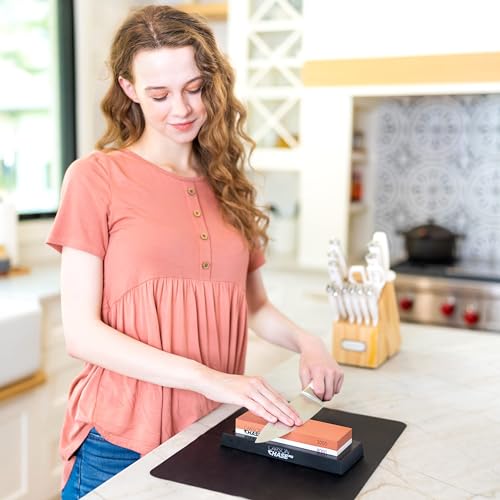 Knife Sharpening Stone Kit 15-Piece with Whetstone Bowl & Accessories