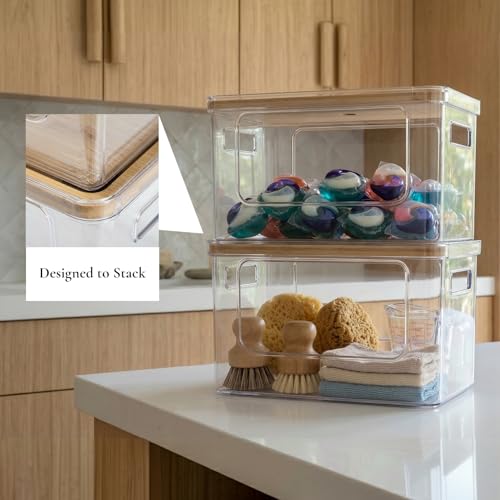 Hudgan Trash Bag Dispenser Under Sink 2-in-1 Garbage Bag Holder & Organizer for Kitchen & Laundry