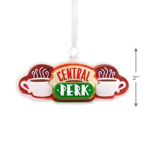 Hallmark Friends Central Perk Sign Christmas Ornament, Blown Glass