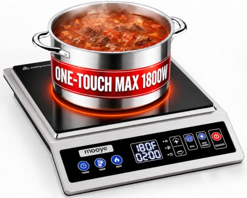 Mooye Portable Induction Cooktop Regular 1800W Touch Control Kitchen Stove