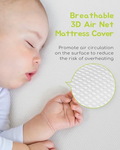 Breathable Waterproof Crib Mattress for Baby & Toddler - CertiPUR-US & OEKO-TEX Certified, 52 x 27.6 Inches