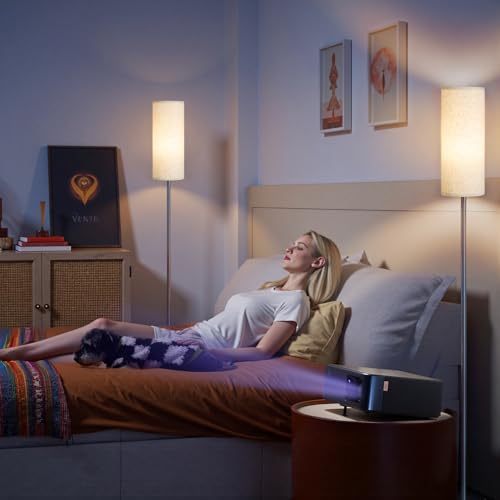 Beige 64.4” Dimmable Floor Lamp with Remote & Foot Switch, 3 Color Temps