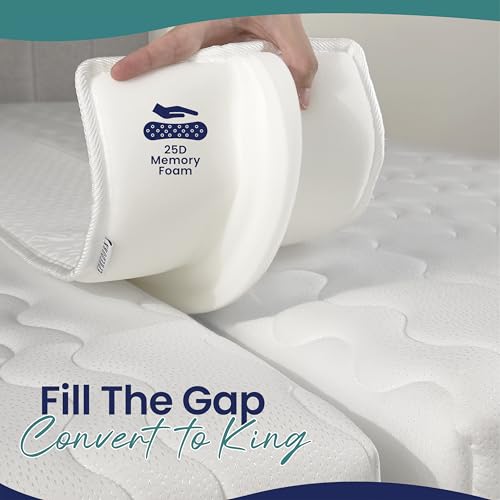 Bed Bridge for Adjustable Split King Beds - 10x75 Inch Gap Filler