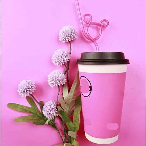 Crazy Straws, Reusable Plastic Loop Curly Fun Straws for Classroom Activities, Valentine¡¯s Day Gift, Christmas Birthday Party Supplies Decoration (24 Pcs)