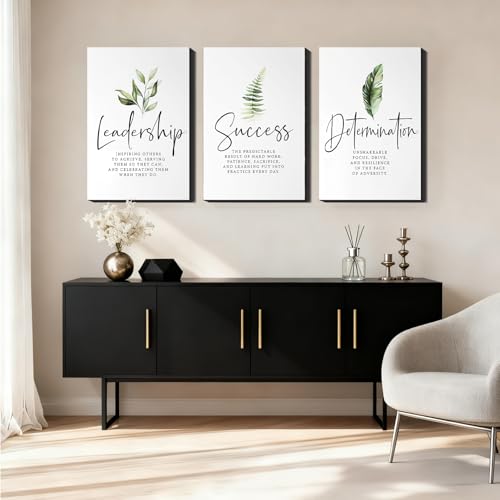 Picture 22 - 12 x 18 Inch Set of 3 Framed Canvas Wall Art - Motivational Office Decor