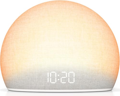 HOUSBAY Sunrise Alarm Clock with White Noise Sound Machine - Classic White