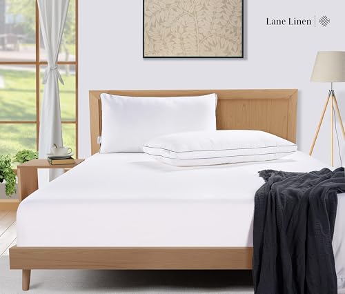 Standard Size Bed Pillows Set of 12 - White, 20x26 Inches, Medium-Firm Support, Microfiber Cover - Variation of THIS listing