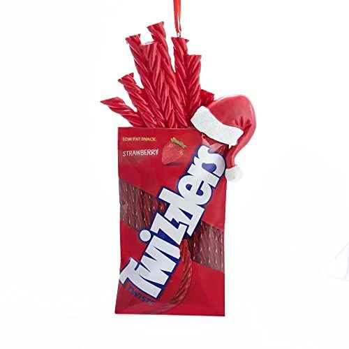 Kurt S. Adler Hershey's Twizzlers with Santa Hat Ornaments, one Size, Red,Christmas