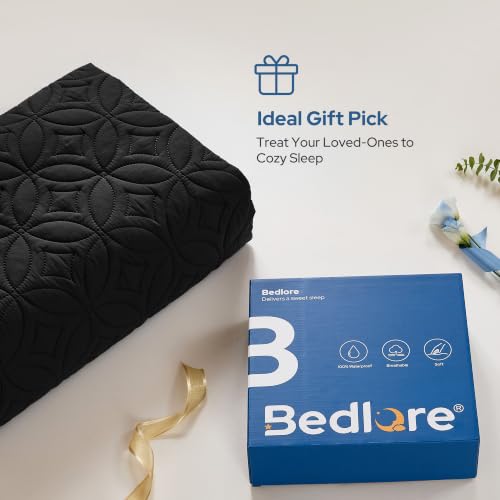 Waterproof Mattress Protector King Size - Black, 4 Black / King